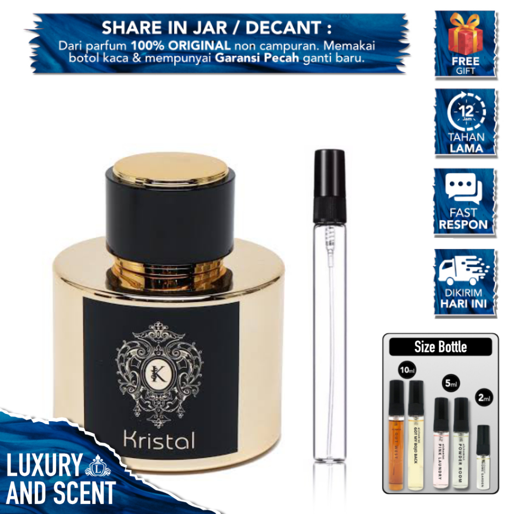 DECANT PARFUM FRAGRANCE WORLD KRISTAL Share In Bottle Jar 2/5/10ML Travel Size FW France Extrait de 