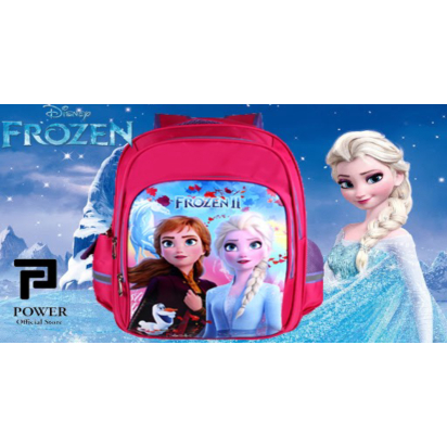 Unik Tas Sekolah Ransel Anak Perempuan SD Karakter Frozen 3D Emboss  Lampu - Frozen Limited