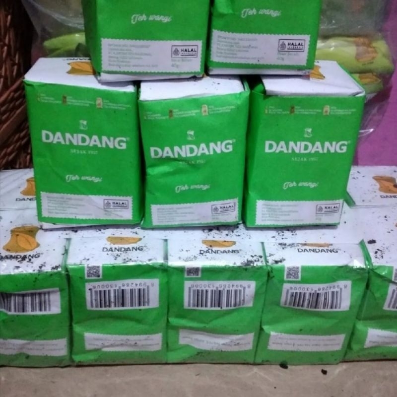 

5 Bungkus Teh tubruk Cap Dandang HIJAU atau 5x40 gram, Wangi melati TANPA GELAS