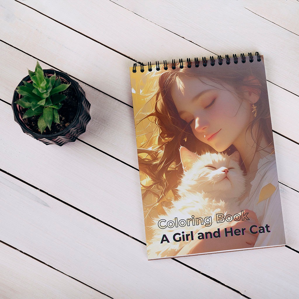 

Buku Mewarnai Dewasa "A Girl and Her Cat" Coloring Book for Adult - 30 Halaman