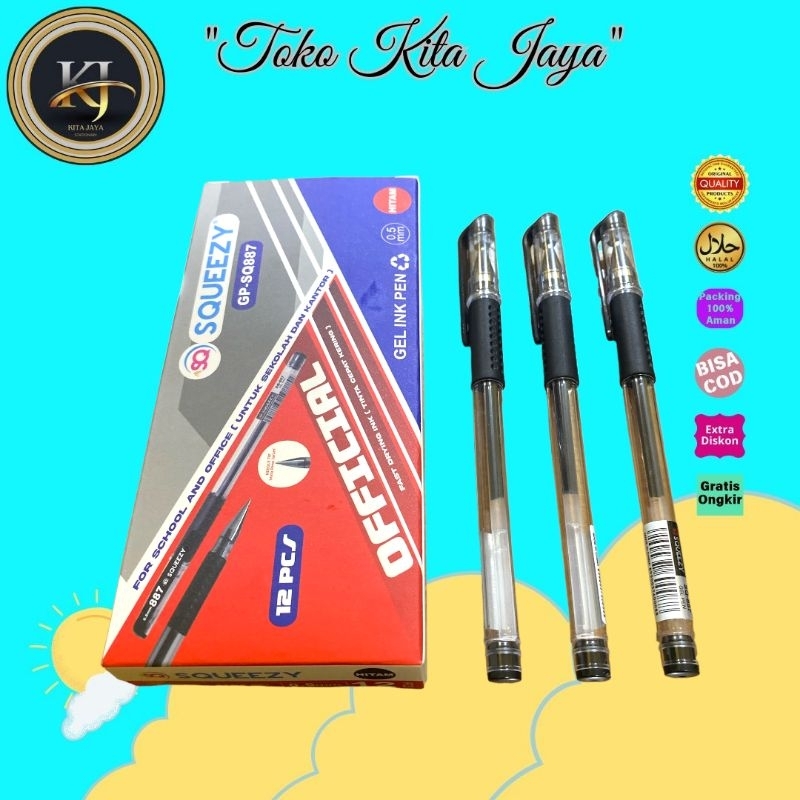 

Pulpen gel ink Squeezy murah