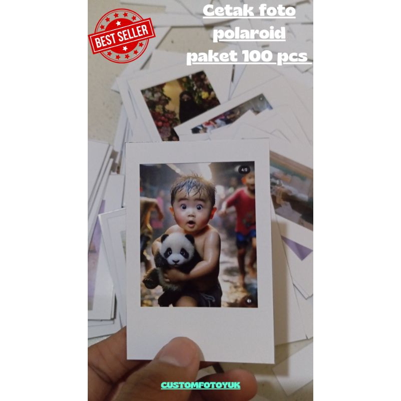 Cetak foto polaroid termurah paket 100 pcs COD