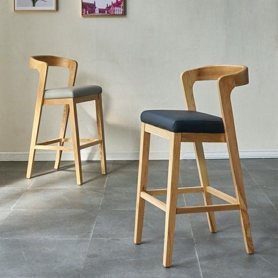 Kursi Bar Tinggi Kayu Jati Minimalis Jok Busa Custom - Kursi Angsara| Mebel Jepara