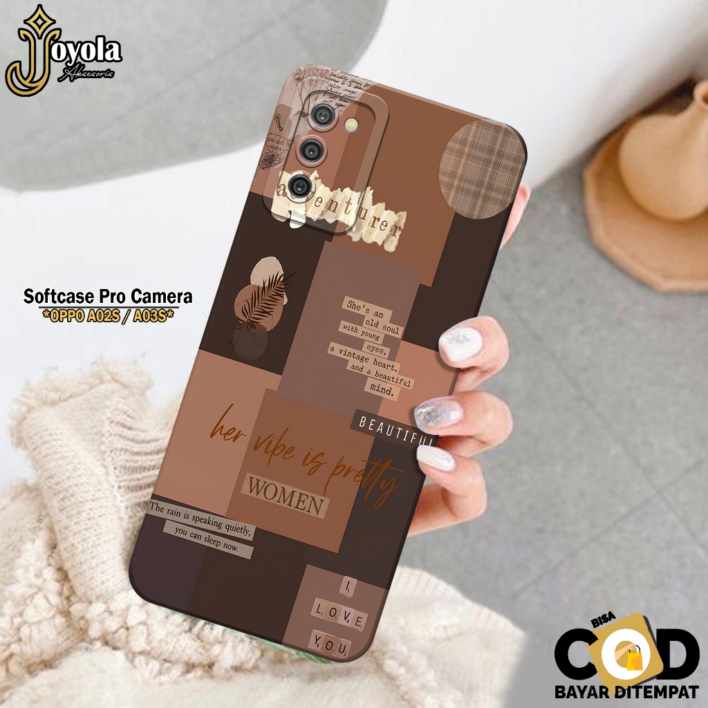 Case Samsung Galaxy A03S / A02S - JOYOLA - Fashion Case Aesthetic - Softcase Pro Camera - Kesing Hp 