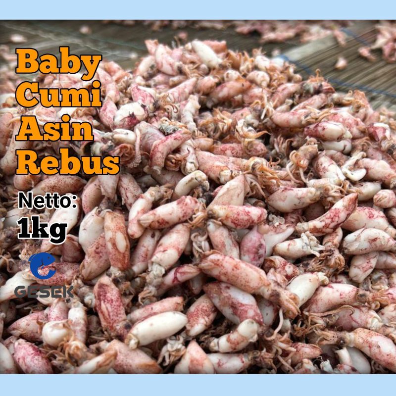 

Baby Cumi Asin 1kg 1-2cm 2-3cm 3-4cm ikan asin murah grosir