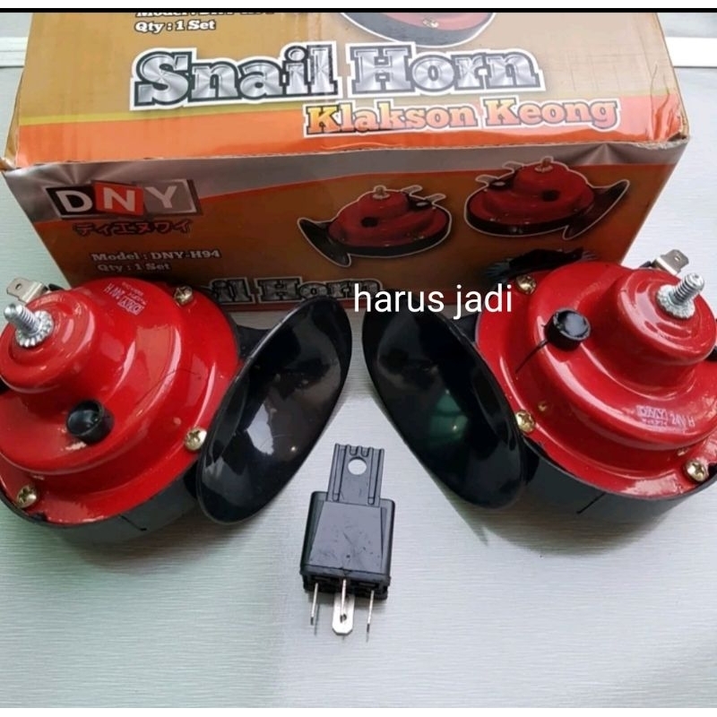 klakson keong truck 24volt sudah sama rilay