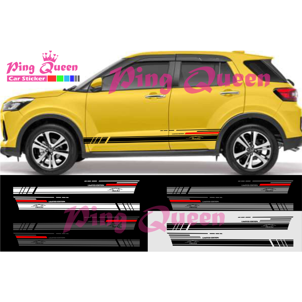 STICKER DAIHATSU ROCKY CUTTING STICKER BODY SAMPING MOBIL ROCKY