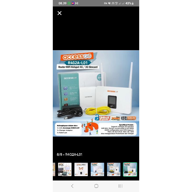 Router wifi atau wifi portable pakai simcard