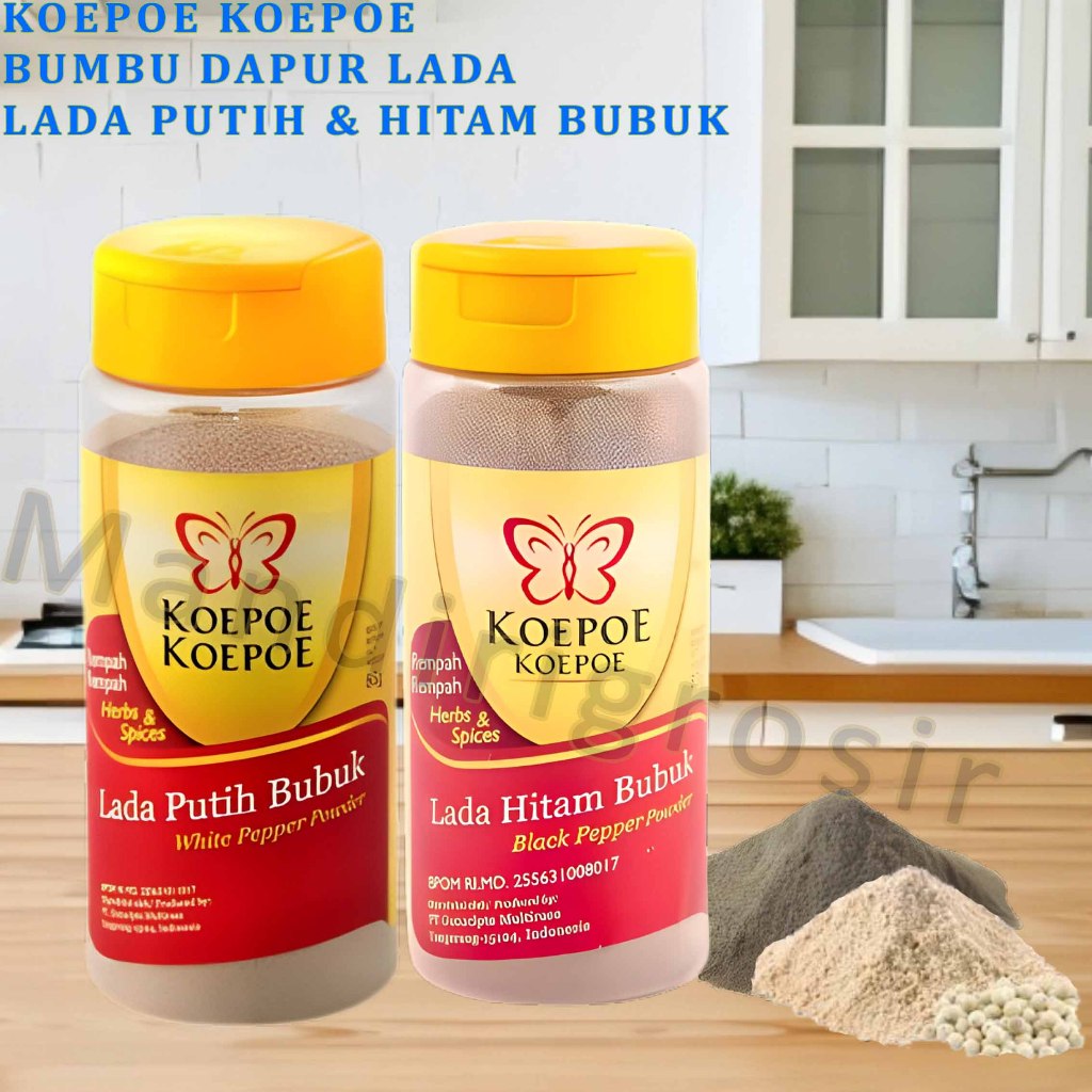 

Bumbu Dapur Lada * Koepoe-Koepoe * Lada Bubuk Putih & Hitam * 83gr