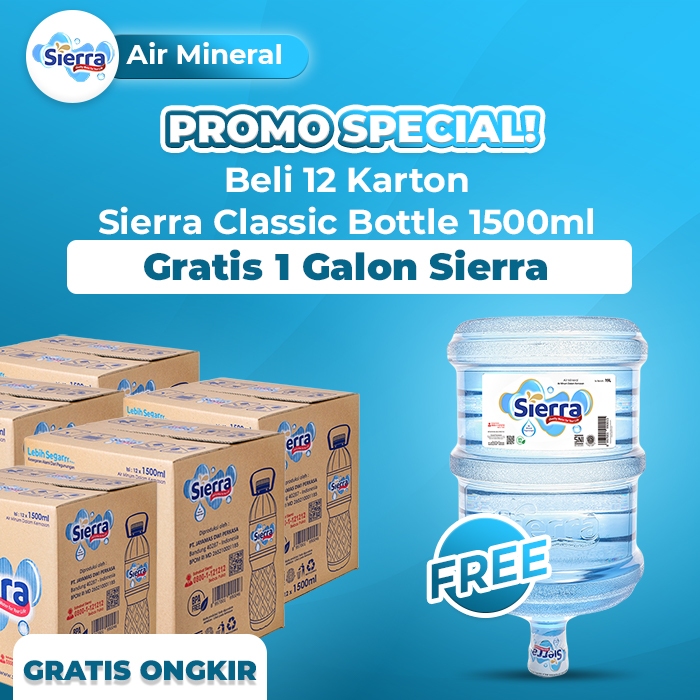 

Sierra Classic Botol 1500ml (12 Karton Gratis 1 Galon Sierra 19 L)