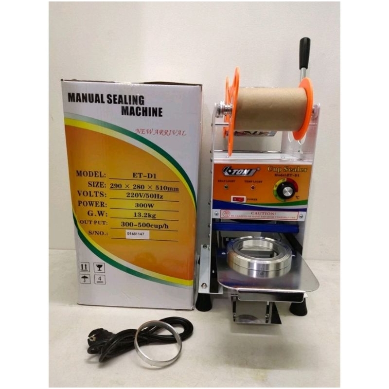 MESIN CUP SEALER ETON ET-D1 (12-22oz) alat segel gelas plastik alat penyegel gelas plastik alat