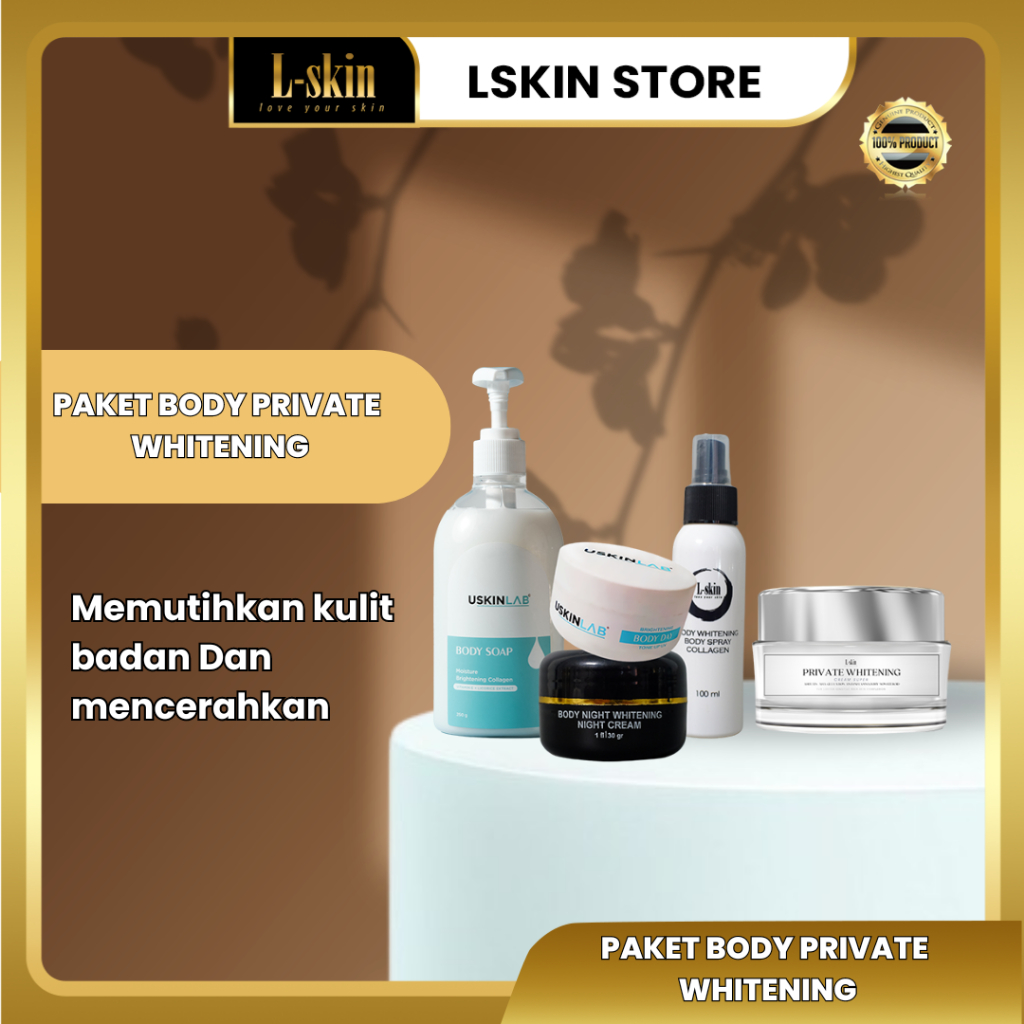 L-SKIN ❘ Bundling Paket Badan & Private Whitening Cream