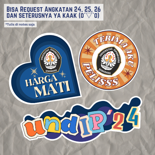 

STIKER CAMABA Undip - UNIVERSITAS DIPONEGORO KAMPUS STICKER LAPTOP IPAD BUKU CERMIN MOBIL MOTOR CASING KESING CASE HANDPHONE HP SETIKER PTN