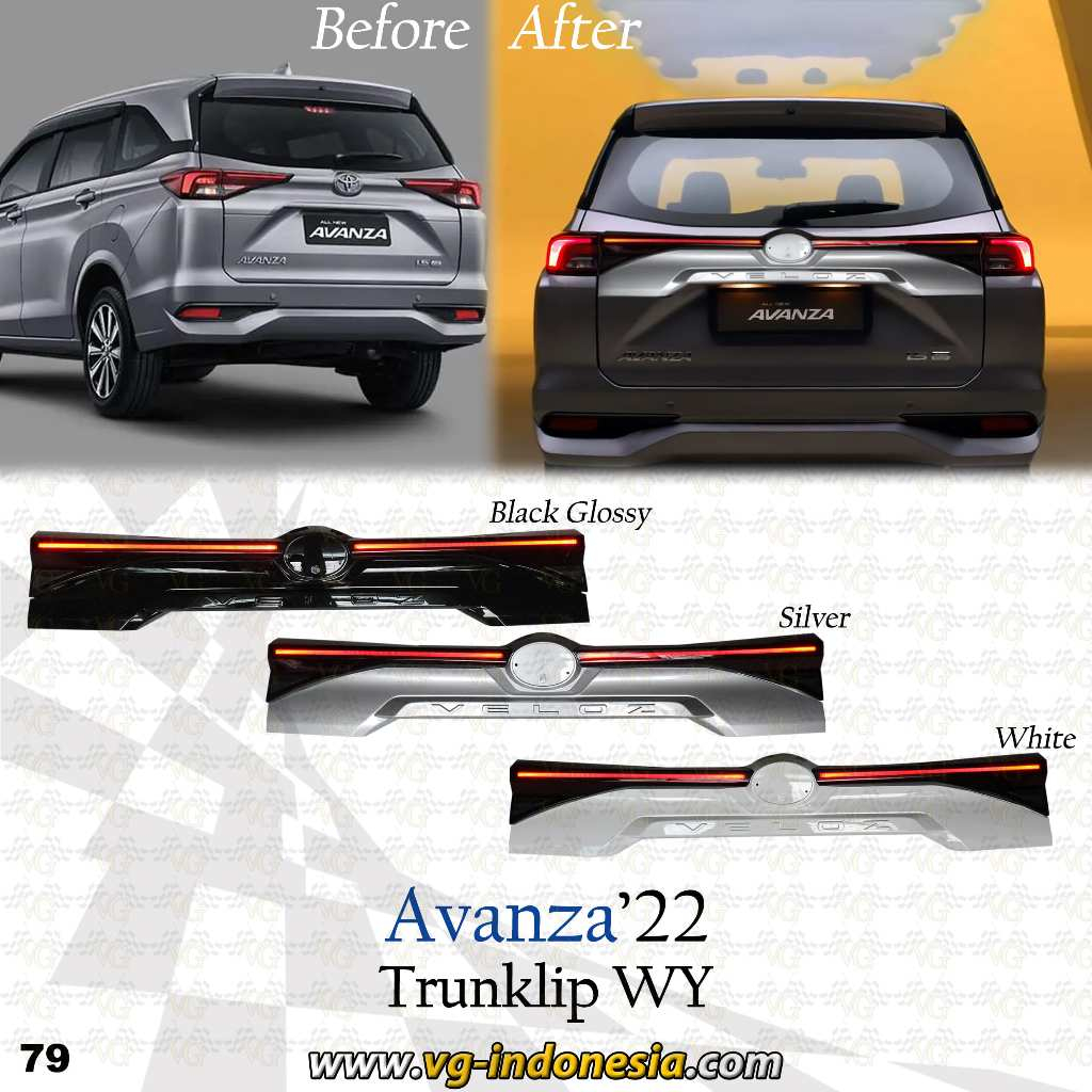 TRUNKLID AVANZA 2022-2025 TO VELOZ  TRUNK LED AVANZA STYLE