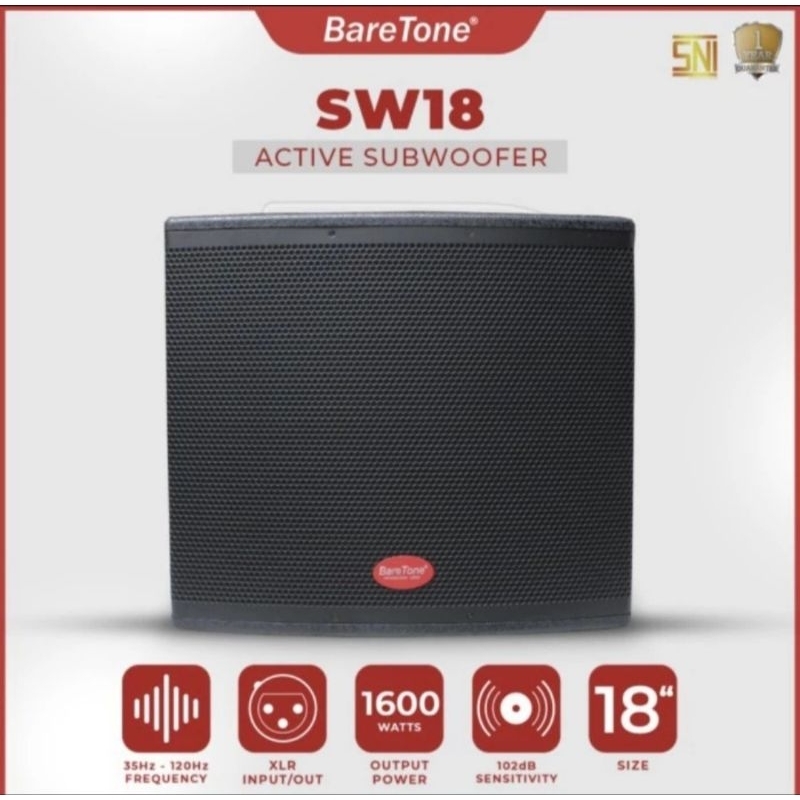 Subwoofer Aktif Baretone SW18 18Inch Original