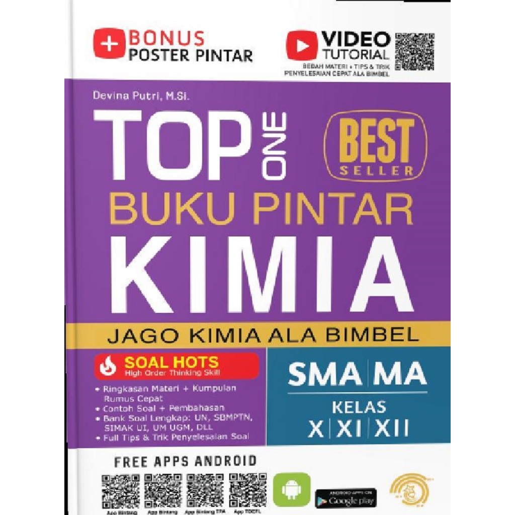 Top One Buku Pintar Kimia Kelas 10, 11 & 12