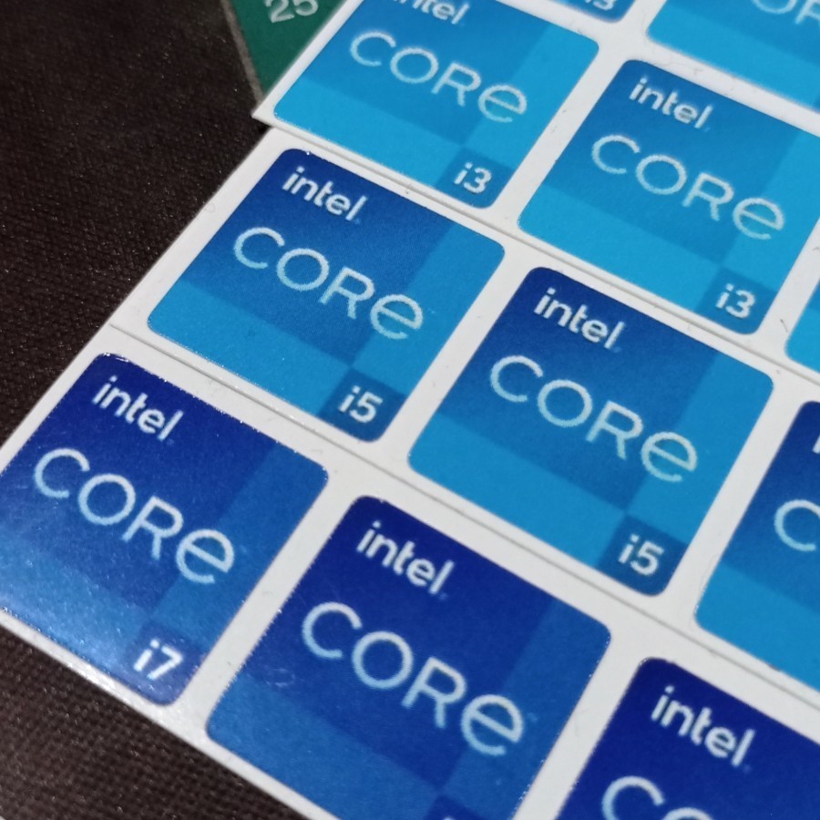 Stiker Intel Core i3 Gen 3 Gen 4 Gen 6 Gen 7 Gen 10 Gen 11 - i3 Gen 11