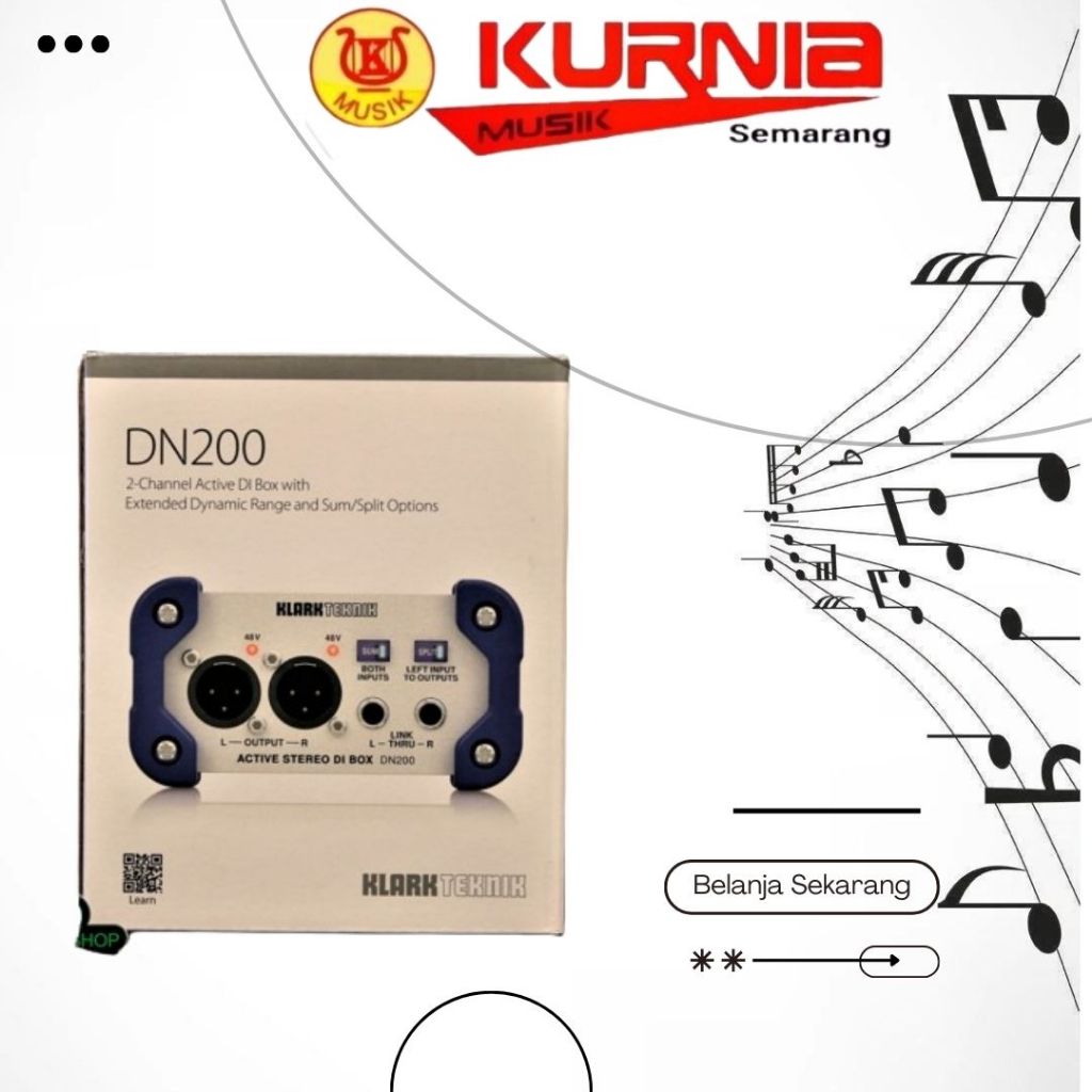 Klark Teknik DN200 V2 / DN 200 V2 / DN-200 V2 2 Channel Active DI Box with Ext Dynamic Range