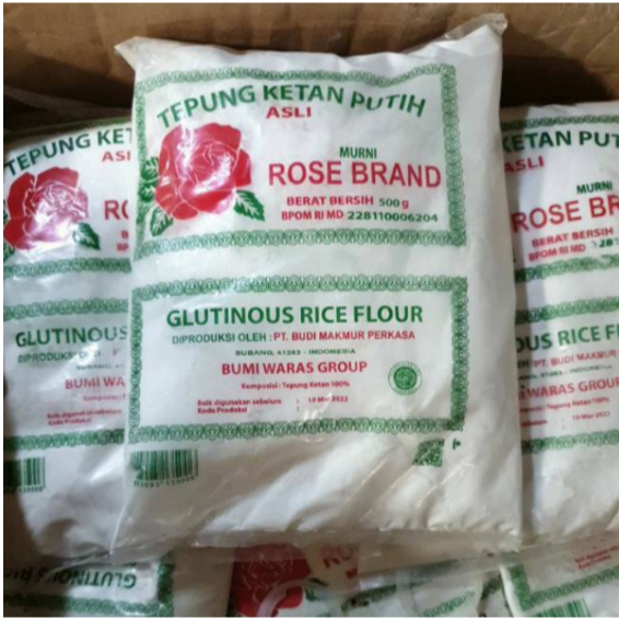 

Rose Brand Tepung Ketan Putih 500 gr Glutinous Rice Flour