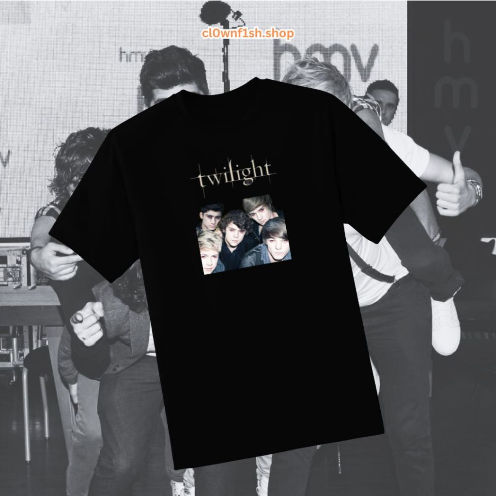 One Direction Twilight Black T-Shirt (Kaos One Direction Vampire XFactor)