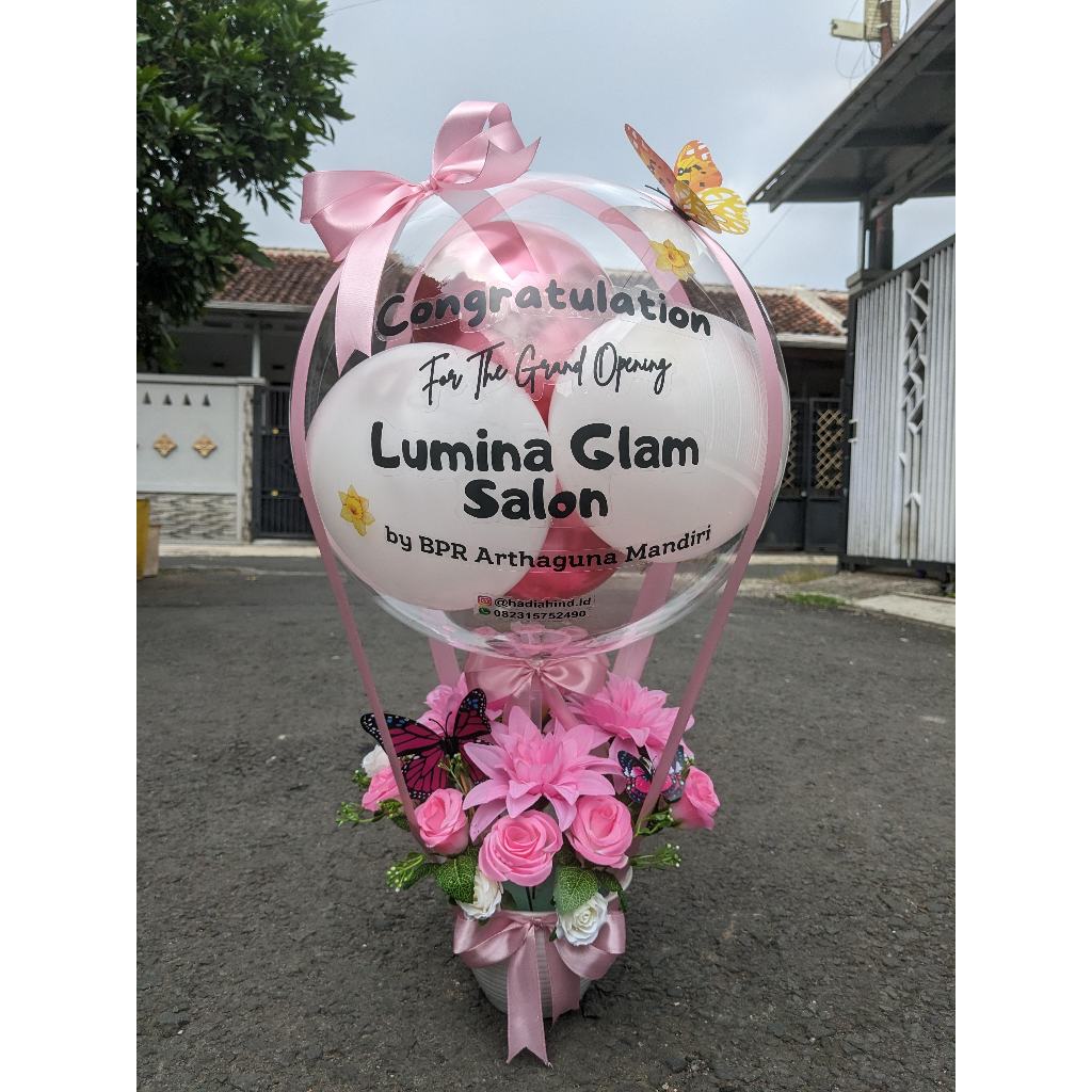 Buket Balon Bunga Bucket Balon Boneka Snack Uang Ucapan Ulang Tahun Wisuda