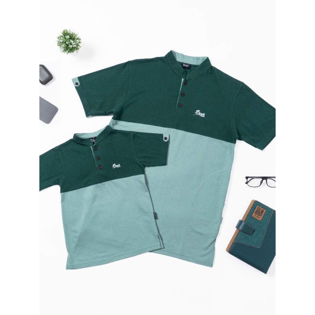 Kurta Kaos Couple | Koko Kurta Anak & Ayah Hijau Sage