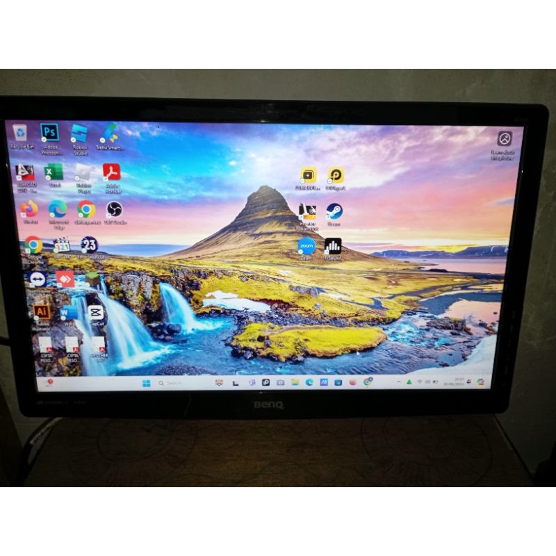 Monitor LED BENQ 22 inch wide screen minus tanpa kaki