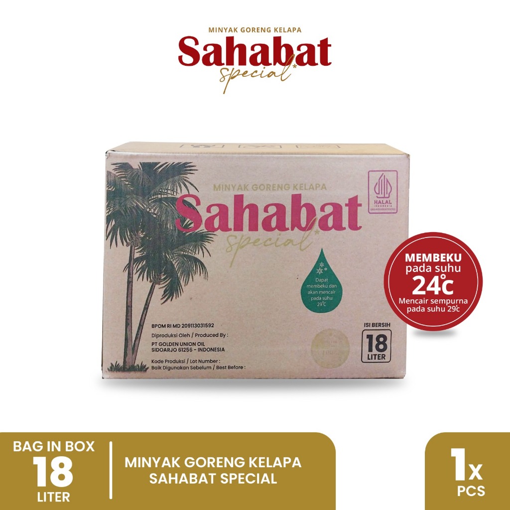 

Sahabat Special Minyak Goreng Kelapa BIB 18 Liter (18000 ml)