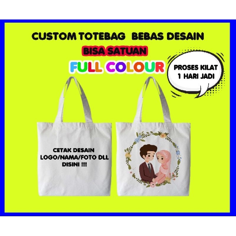 Totebag Custom - Sablon Totebag - souvenir totebag