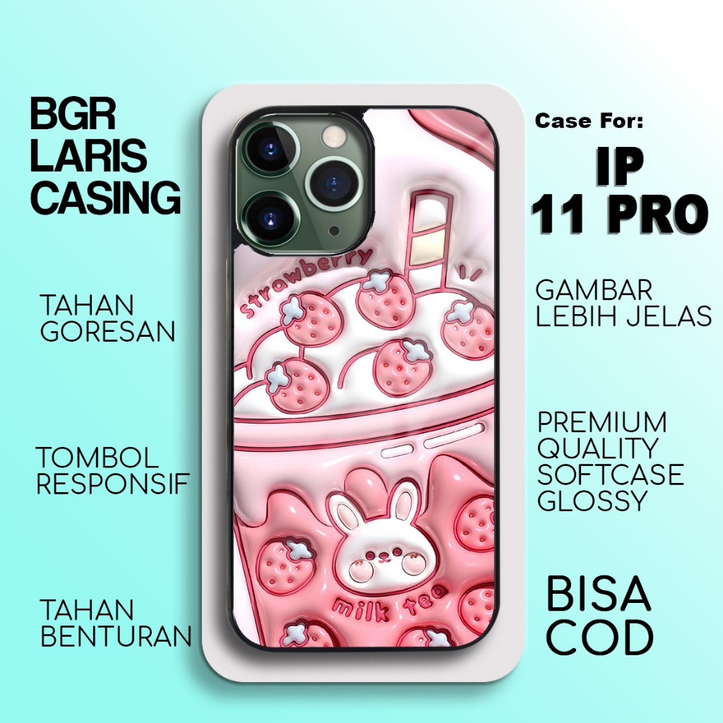 Case IP 11 Pro Terbaru - IP 11 Pro Motif Cute01 baru - Hardcase Premium Glossy - Softcase Hp IP - Ca
