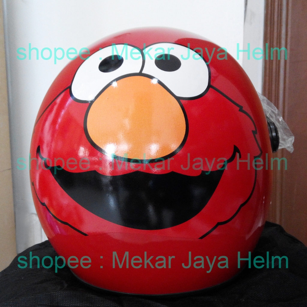 HELM XYZ Red ELMO (mirip BOGO) Helm Elmo