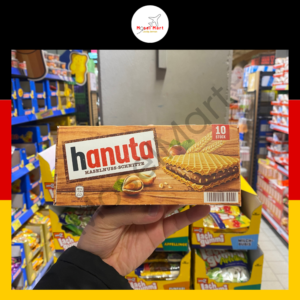 

(READY) Hanuta Cemilan Wafer Coklat Jerman is 10pcs