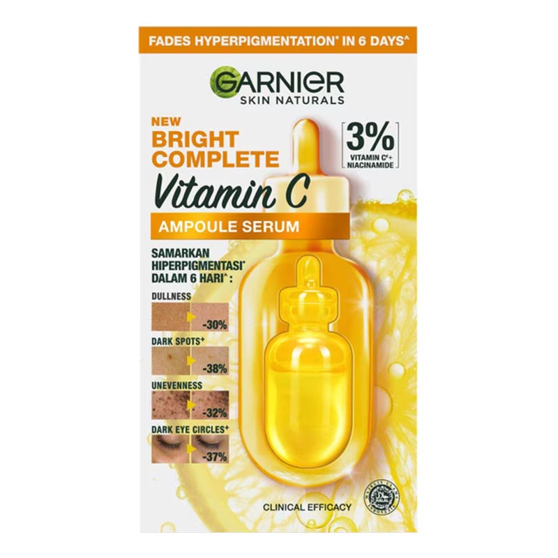 Garnier Bright Complete Vitamin C Ampoule Serum - Serum Mencerahkan Wajah