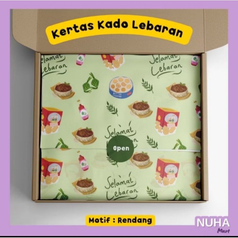 

Kertas Kado Lebaran Ramadhan Nastar Gift WrappingPaper Aesthetic