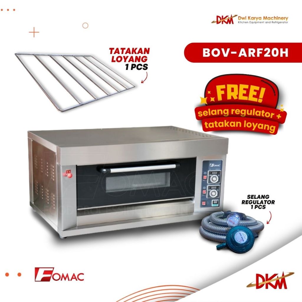 OVEN FOMAC BOV-ARF20H /Oven Gas 1 Deck 2 Tray Fomac/Oven Roti/ Oven Bakery