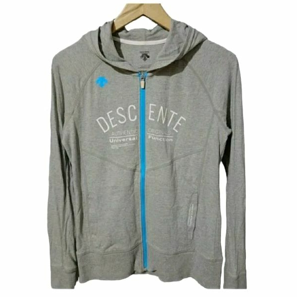 Hoodie Zipper DESCENTE Original / Hoodie pria / Hoodie Abu