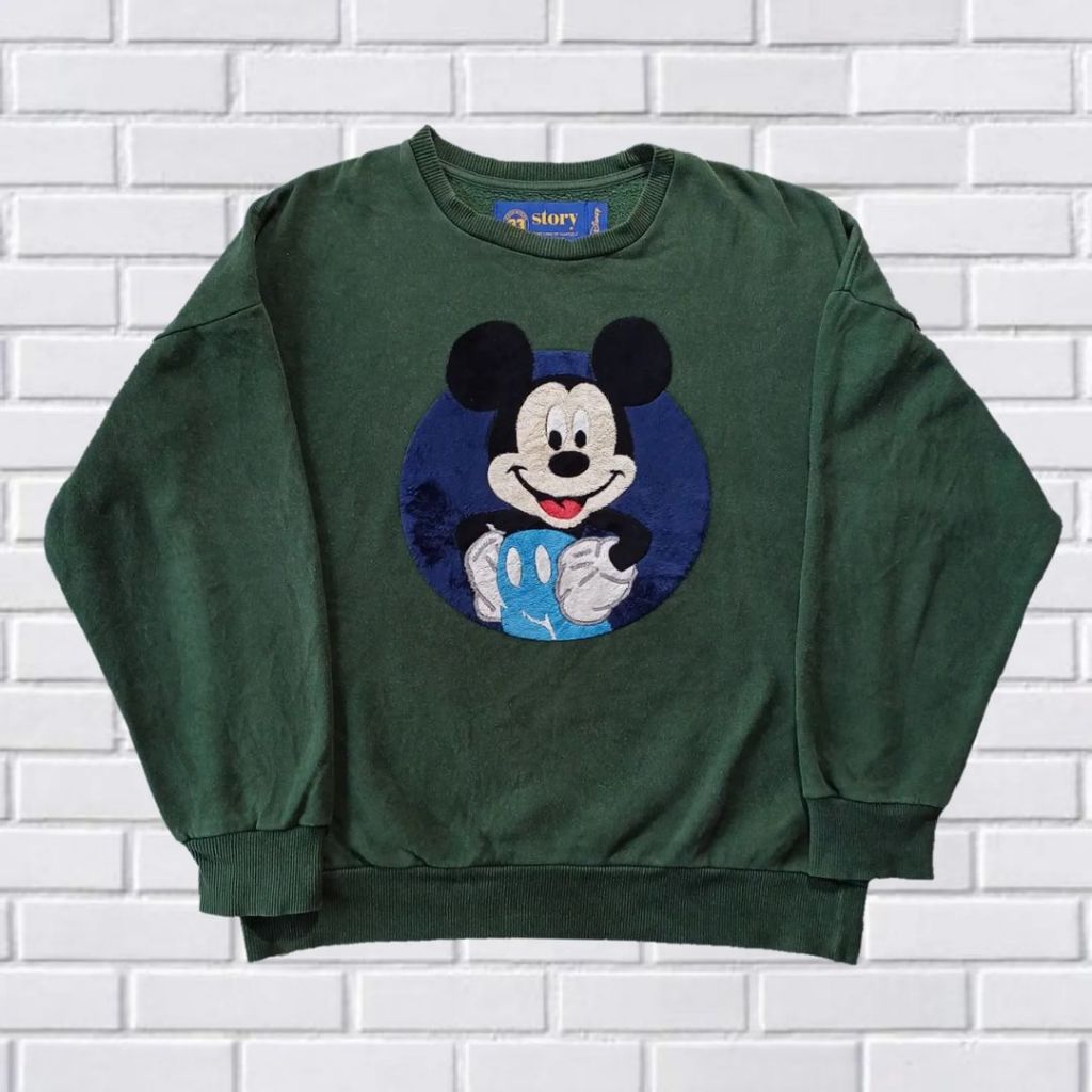 SWEATER CREWNECK DISNEY MICKEY MOUSE TOWEL, SIZE L (SECOND BRANDED) CN0137