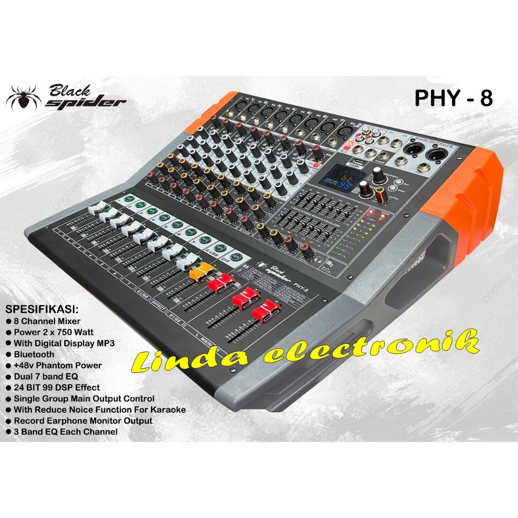 new power mixer black spider phy 8 1500 watt 750 x 2 blackspider phy8