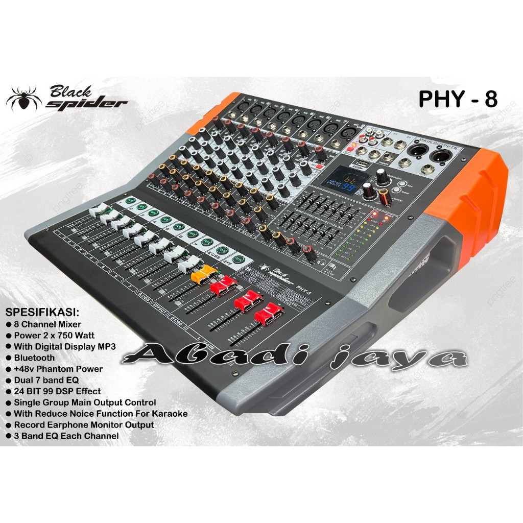 new power mixer black spider phy 8 1500 watt 750 x 2 blackspider phy8