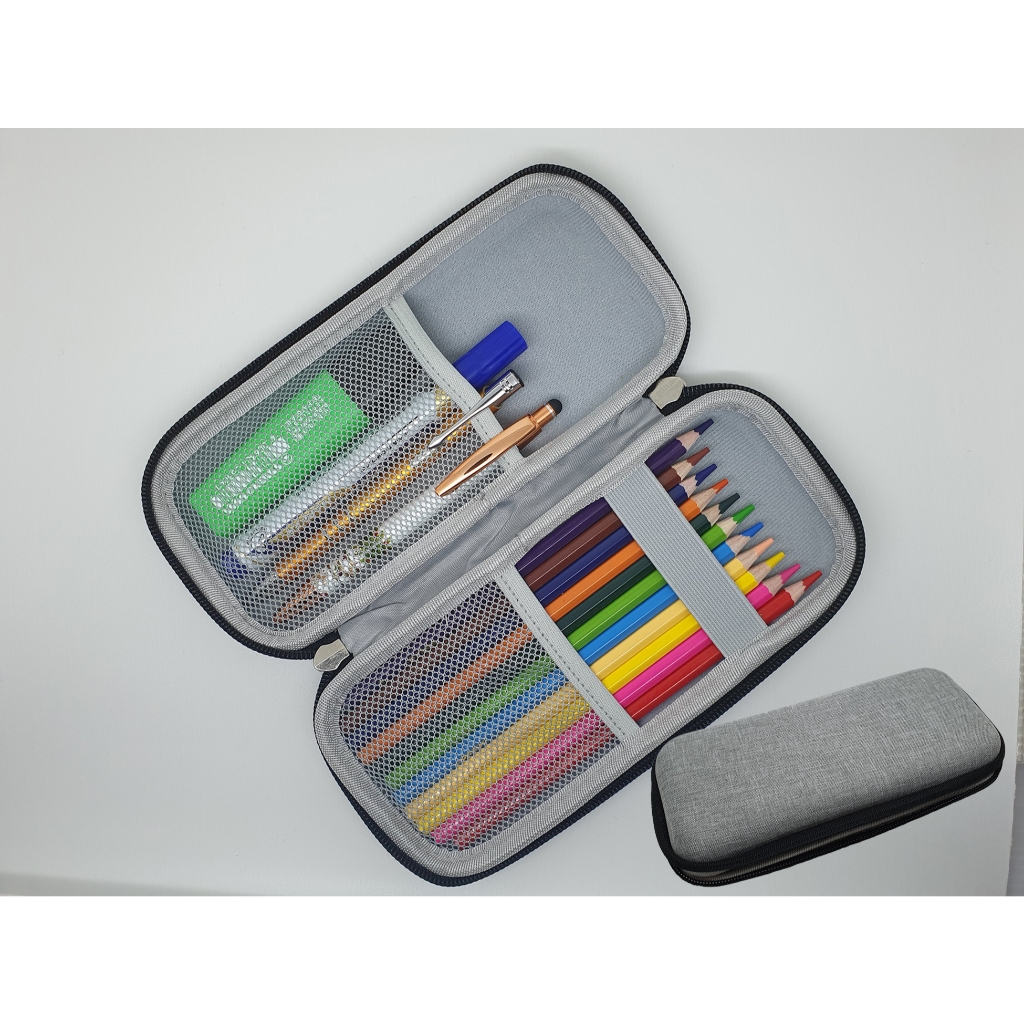 

Pencil Case Minimalist Eva Abu-abu / Tempat Pensil Aesthetic Polos