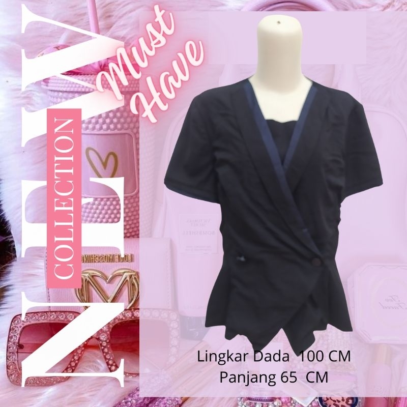 BLAZER CROP lengan pendek