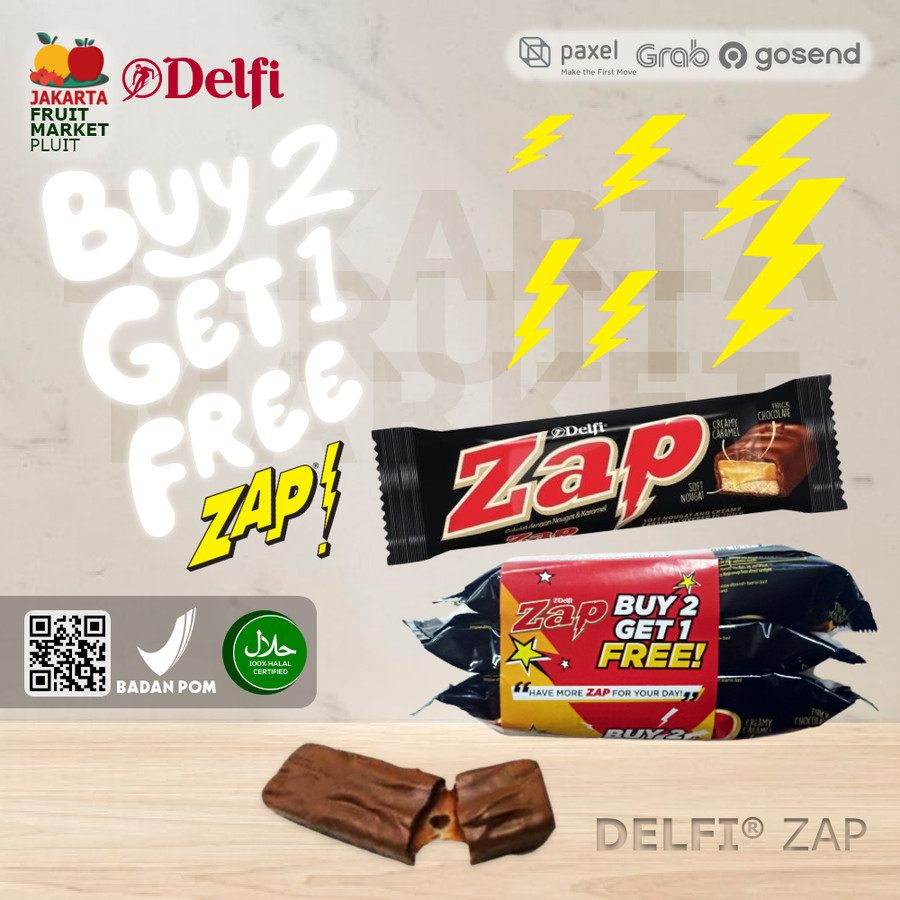 

[PROMO] Delfi Zap Coklat Noughat Caramel snack permen chocolate