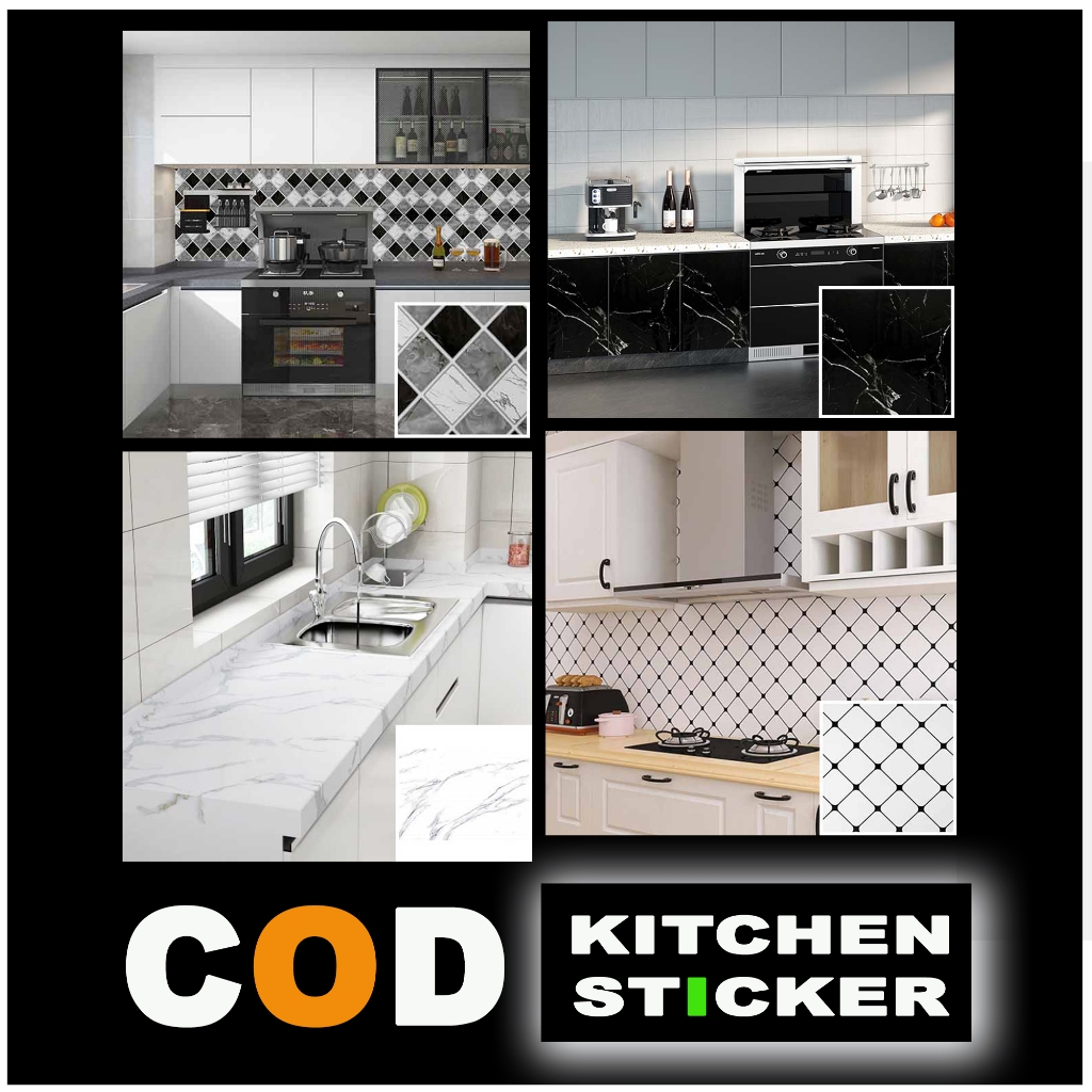 WALLPAPER STICKER | DINDING | KITCHEN | DAPUR | MEJA KOMPOR | MERK SOOKU | MERK KCT