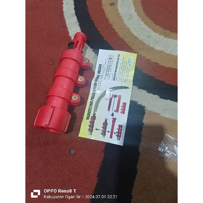 klem center merah,penyambung egrek dan piber atau galah,klem egrek sawit