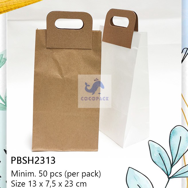 

Wow 1 PCS Paper Bag Kantong Roti Lunch Paperbag Kraft Polos PBSH2313
