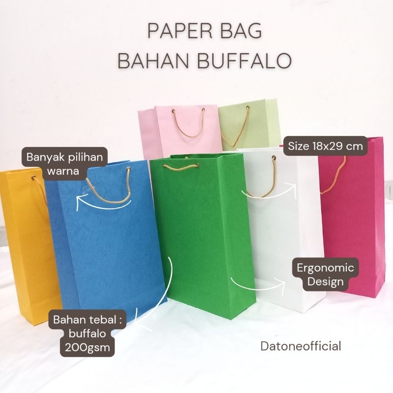 

Paper bag 18x29 cm | bahan tebal | free blank card