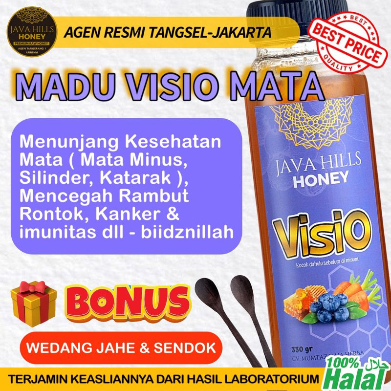 

JavaHills Madu VISIO MATA 320gr murni mumtaz herbal kesehatan mata minus plus rabun katarak glukoma | java hills