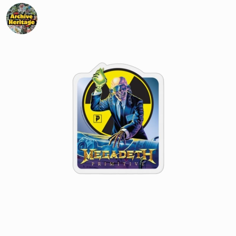 

sticker Megadeth x Primitive clothing streetwear band collaboration stiker