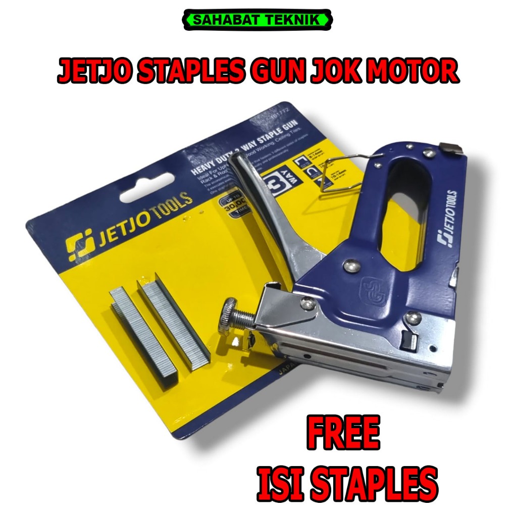 

staples gun 3 in 1 Multifungsi jetjo / staples gun heavy duty / staples 6 - 14mm / staples gun Jok Motor / Kayu / Kabel