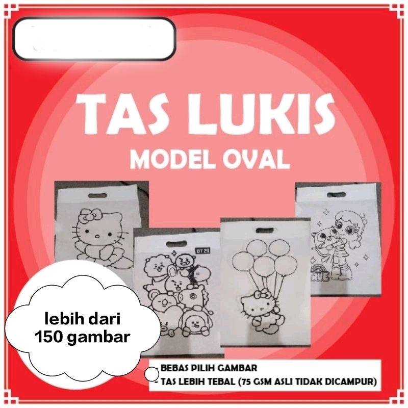 

ganeca tas lukis mode oval